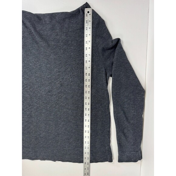 James Perse Top Womens 4 Large Charcoal Gray Lightweight Knit Elevated Basic - Picture 9 of 13